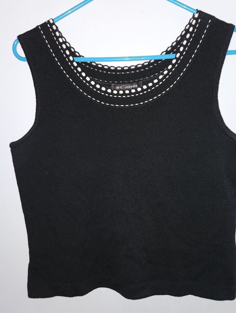 St. John Black Tank Top